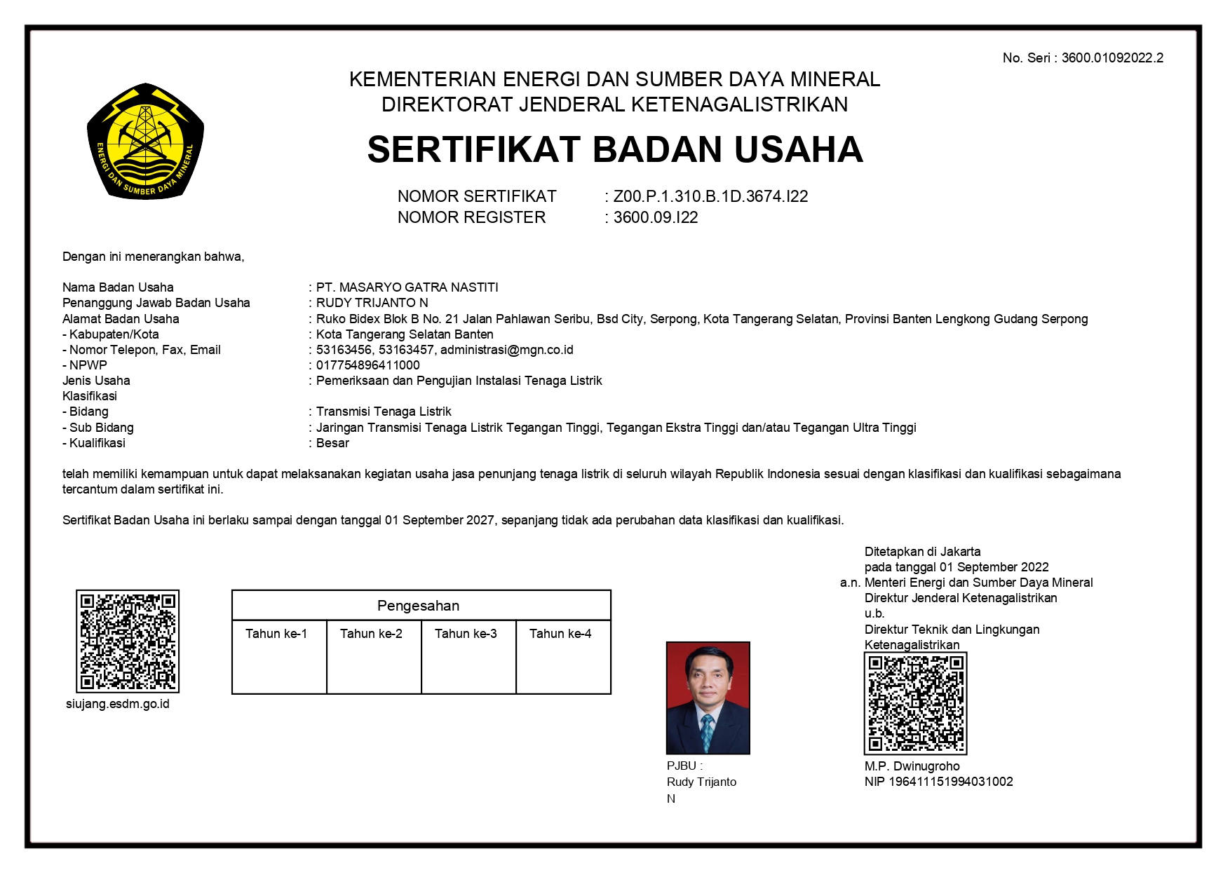 JARINGAN TENAGA LISTRIK TEGANGAN TINGGI TEGANGAN EXTRA TINGGI DAN ATAU TEGANGAN ULTRA TINGGI