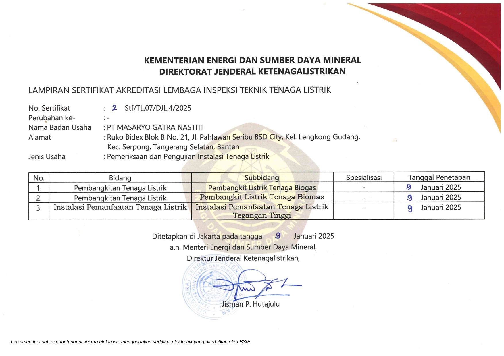 Sertifikat Akreditasi